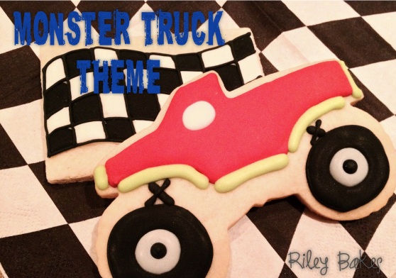 monster truck royal icing cookies riley bakes